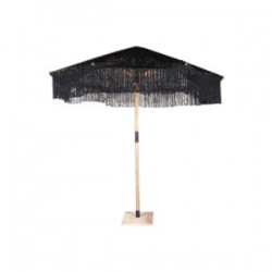 MACRAME UMBRELLA BLACK