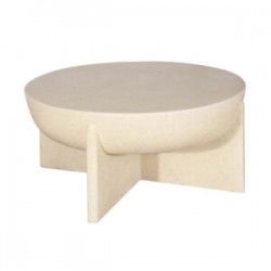 BEIGE ROUND COFFEE TABLE