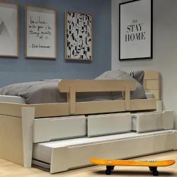 Morn bed with second bed and drawers for mattress 90cm x 200cm