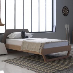 Κρεβάτι GALAXY - Ξύλο / MDF με καπλαμά - 208.50Μx107Πx77Υ για στρώμα  90 Χ 200cm