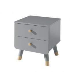 Bedside wooden Billy Gray - MDF + pine wood - 40μx36PX40