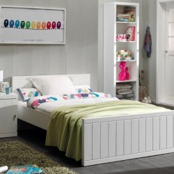 Κρεβάτι ξύλινο Robin ημίδιπλο - MDF + Ξύλο πεύκου - 210Μx126Πx76Υ