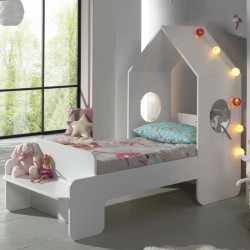 Children's Bed Casami 140 White - MDF + Pine Wood - 73MX169PX129E
