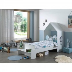 Children's Bed Casami 200 White - MDF + Pine Wood - 93MX229PX147