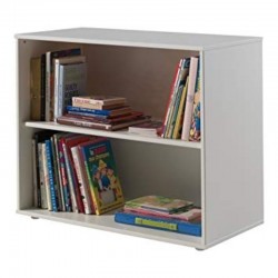 Racky-Library Wooden Pino White - MDF + Pine Wood - 85mx43px71Y