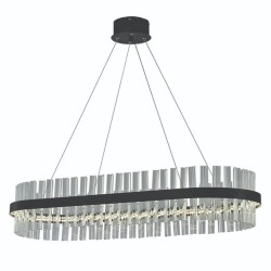 InLight Κρεμαστό φωτιστικό από μαύρο αλουμίνιο και κρύσταλλα (6187-Μαύρο)