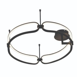 InLight Φωτιστικό οροφής από μαύρο αλουμίνιο (6173-Β-Μαύρο)