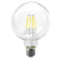InLight E27 LED Filament G95 12watt Φυσικό Λευκό (7.27.08.21.2)