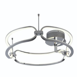 Φωτιστικό οροφής LED 100W σε χρώμιο απόχρωση από αλουμίνιο (6174-Β-Χρώμιο)