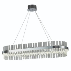 Κρεμαστό φωτιστικό LED 50W από χρώμιο αλουμίνιο και κρύσταλλα (6188-Χρώμιο)