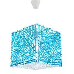 Κρεμαστό φωτιστικό από μπλε plexiglass (4339-Μπλε)